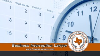 Calendar and clock representing the strict deadlines involved in a Texas business interruption insurance claim